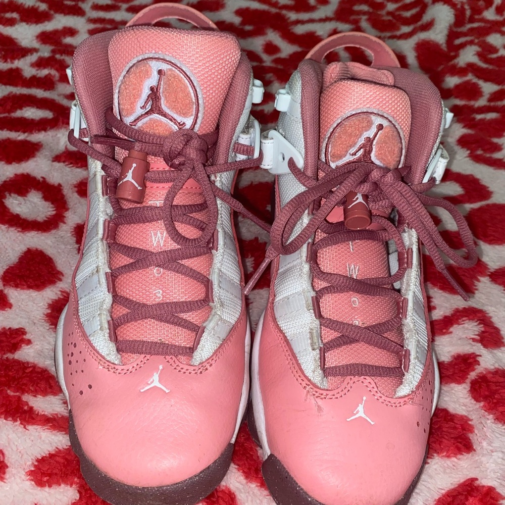 Jordan Women's Sneakers in Pink and White